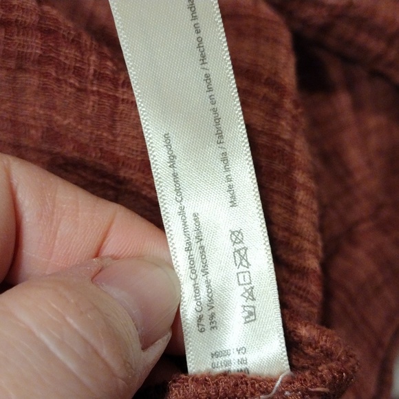 Free People One Eyelet Mauve Amaira Kimono Shrug/Cardigan Sz XS/S-Boho Festival - Picture 3 of 7